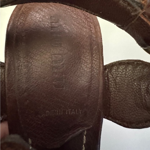 Miu Miu Brown Sandals with Turquoise Details - Picture 4 of 6